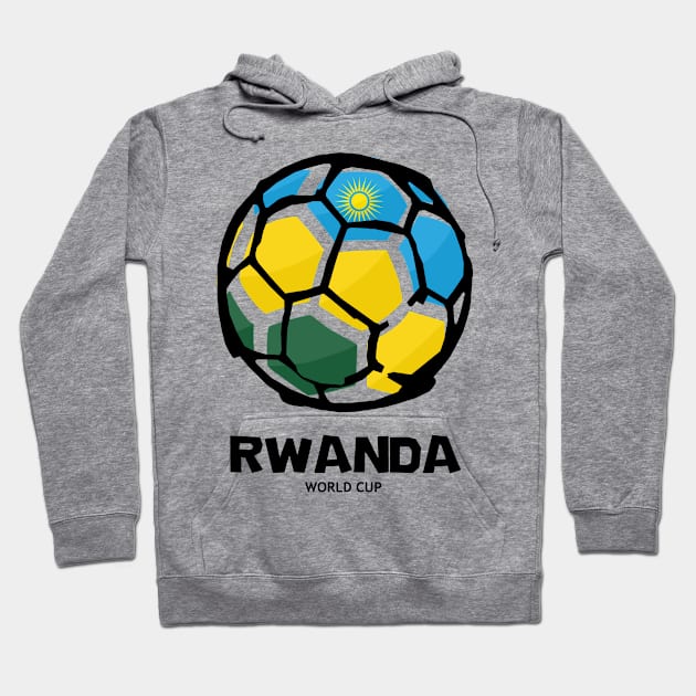 Rwanda Football Country Flag Hoodie by KewaleeTee